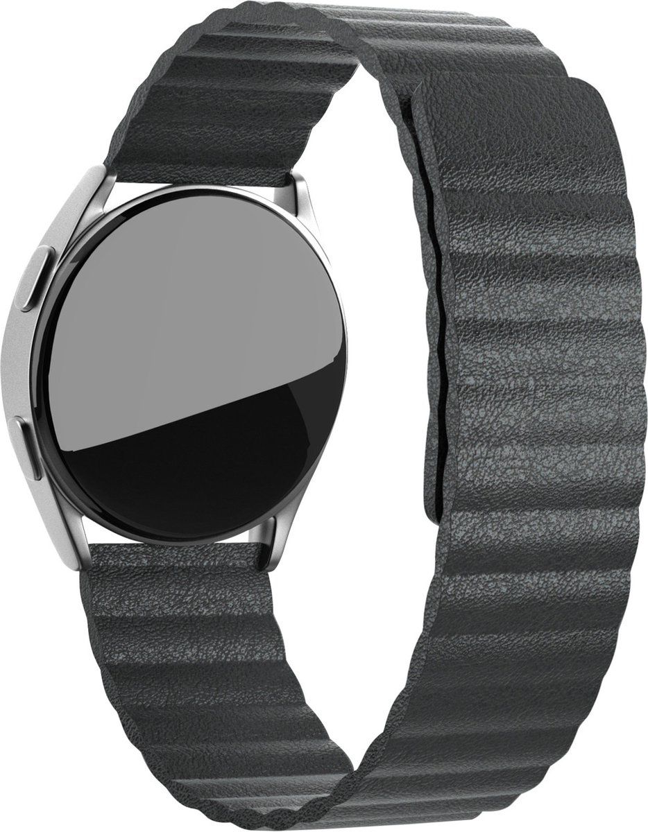Strap-it horlogebandje leer 20mm - zwart