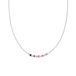 Lucardi Kinder Zilveren ketting gekleurde emaille hartjes - Ketting - 40 cm