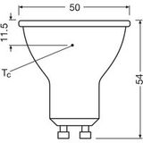 LED OSRAM HOMELIGHTING 4058075096721 LED-lamp Energielabel F (A - G) GU10 Par 16 6.9 W = 49 W Koudwit (Ø x h) 50 mm x 54 mm 1 stuk(s)