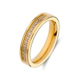 Lucardi Bague d'amitié Marrakech - Bague - Cadeau - Acier - Doré