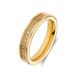 Lucardi Bague d'amitié Marrakech - Bague - Cadeau - Acier - Doré