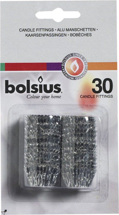 BolsiusBolsius Bolsius Kaarsringen 30 stuks Zilver
