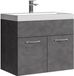 Badplaats Montreal 60 x 35 cm – Gris Foncé – Lavabo avec meuble bas