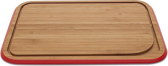 Pebbly Snijplank XL - Bamboe - Rood - 40.5 x 33 cm