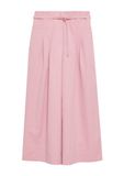 comma - Vrouwen Broek met wijde pijpen en plooien in enkellengte - Roze - Katoen - Regular Fit - Regular Waist - Maat 32
