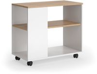 Vicco Marian Salontafel – 70 x 36.6 cm met wielen Eik goud/wit