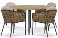 Lifestyle Garden Furniture Lifestyle Lifestyle Nice/Montana 130 cm dining tuinset 5-delig