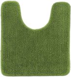 Tendance Toiletmat/wc mat Aquarius - met uitsparing - anti slip - microvezel - olijfgroen - 45 x 50 cm
