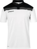Uhlsport Offense 23 Polo Heren - Wit / Zwart / Antraciet | Maat: M