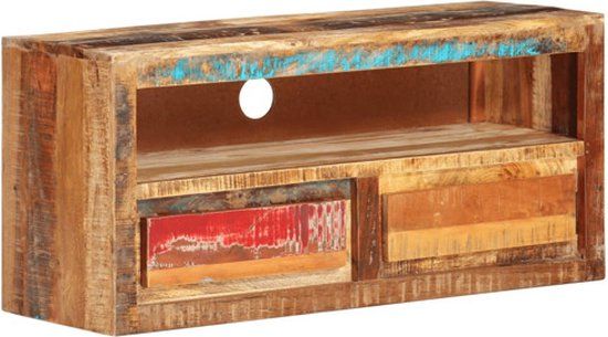 vidaXL Tv-meubel 88x30x40 cm massief gerecycled hout