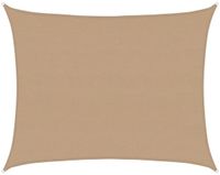 vidaXL Zonnezeil 160 g/m² 6x8 m HDPE Taupe