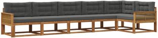 vidaXL Hoek loungeset 5 zitplekken Acacia hout Natuurlijk et anthracite