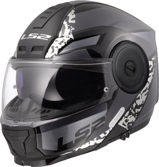 LS2 Helm Scope II Oxyd FF902 Systeemhelm Zwart / Titanium Maat M