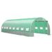 Serre de jardin tunnel 24m² 8l x 3l x 2h m - 16 fenêtres, porte zippée enroulable acier galvanisé, bâche PE, vert