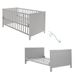 roba Babybed, schaalbaar, 70 x 140 cm, in hoogte verstelbaar, 3 afneembare stangen, 0 tot 7 jaar, taupe