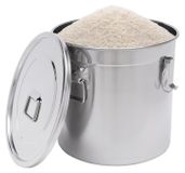 Solidchoice - Boîte de conservation en acier inoxydable avec couvercle 33 Litres