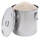 Solidchoice - Boîte de conservation en acier inoxydable avec couvercle 33 Litres