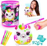 Canal Toys Airbrush Plush - Néon Squish Peluche Tonneau avec Marqueurs et Pochoirs - AIR 022