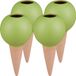 Merkloos Relaxdays Waterdruppelaar Planten - Set van 4 - Keramiek - Terracotta/Groen