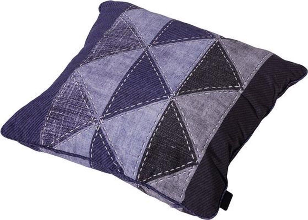 Madison sierkussen 50x50 cm Triangle blue - Katoen - Blauw