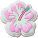 Crocs Jibbitz Hibiscus turquoise et rose