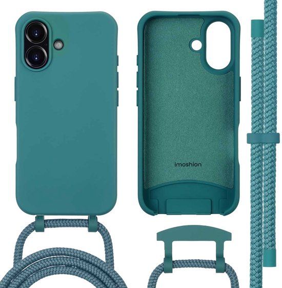 imoshion Color Backcover met afneembaar koord MagSafe voor iPhone 16 - Donkergroen