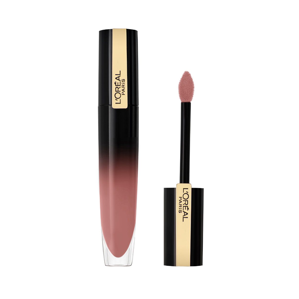 L'Oréal Make-Up Designer Brilliant Signature 301 Be Determined– Ultra glanzende nude lippenstift – 7 ml