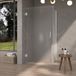 FortiFura Galeria Douchecabine - 100x80x200cm - Rechthoek - Gesatineerd Veiligheidsglas - Geborsteld RVS