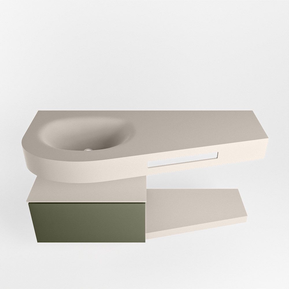 Mondiaz Riva Dulcet badkamermeubel links 120cm - Linen & Army