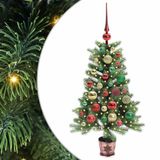 vidaXL Kerstboom met 150 LED, met standaard, Groen, 90 cm, PE