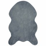 vidaXL Antislip vloerkleed van imitatie konijnenbont OLITE Antraciet