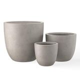 Kante Kante Planter, Glasvezel, Verweerd Beton, 18" B + 14" B + 10" W