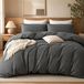Dekbedovertrekset King Size - Zachte Microfiber - Charcoal Kleur