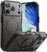 Ringke Alles - Hoesje Geschikt voor Apple iPhone 17 Pro Max - Compatibel met MagSafe / Qi2 - Rugged Back Cover - Beschermhoes 360° Draaibare Magnetische Standaard - Gunmetal