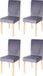 MCW Set van 4 MCW Littau Eetkamerstoelen - Fluweel - Grijs - Lichte Poten