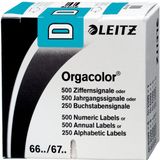 Leitz Orgacolor letterruiter D, op rol, blauw