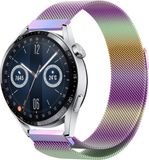 Strap-it Milanees Smartwatch bandje - Geschikt voor Huawei Watch GT 3 46mm - Arc-en-ciel