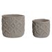 Fijalo Plantenbakkenset Home ESPRIT Lichtgrijs Cement 20 x 20 x 18 cm
