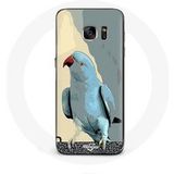 Maniacase Hoesje voor Samsung galaxy S6 edge Parkieten Blauw