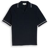 Tom Tailor - Polo en coton - Taille S - bleu capitaine ciel