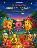 Snacklings: Sleepover Under the Stars!: A Cute Food Friends Sleepover and Friendship Coloring Adventure for Kids Ages 4-8