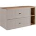3xE living Meuble sous-vasque 80 cm, 2 tiroirs, cachemire/chêne Craft