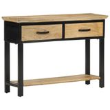 vidaXL Wandtafel - 110x30x75 cm - massief ruw mangohout
