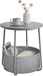 VASAGLE Petite table basse ronde, avec panier en tissu, rangement | Table d'appoint, table de chevet, pour salon, chambre, style moderne, gris pigeon et gris ardoise, Collection LILEA LET223GD01