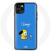 Maniacase Etui voor Iphone 13 Bangtan BTS BT21 Chimmy Jimin blauwe achtergrond