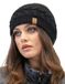 VIVISENCE Dames hoofdband winter van dik garen met perfecte aanpassing voor optimaal ideaal voor koele herfstdagen en stijlvol design met zachte fleece binnenvoering model 7094