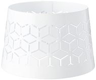 SPAAS Wit kapje voor kaars in laag glas - Geometric