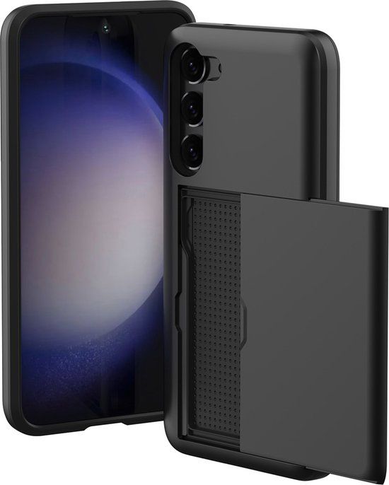 iMoshion Hoesje Samsung Galaxy S23 Plus - Backcover met pasjeshouder - Zwart