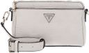 GUESS Cresidia II Mini Xbody Top Zip Bag Cream White Logo crème