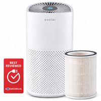 Evolar Pure4 Purificateur d'air avec filtre HEPA 13 - CADR : 200m³/h - Purificateur d'air - Mode nuit - Indicateur de qualité de l'air - Blanc